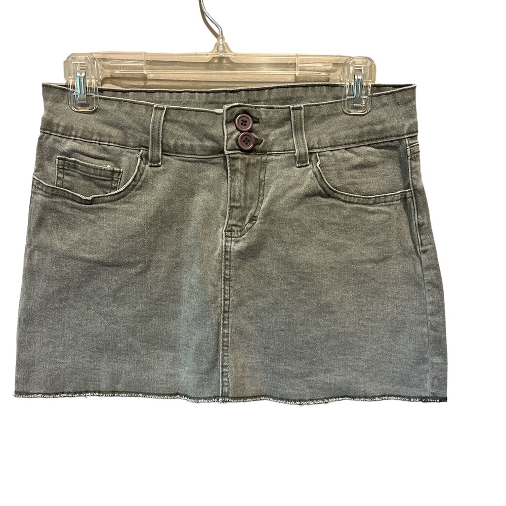 Charlotte Russe Sage Green Denim Skirt